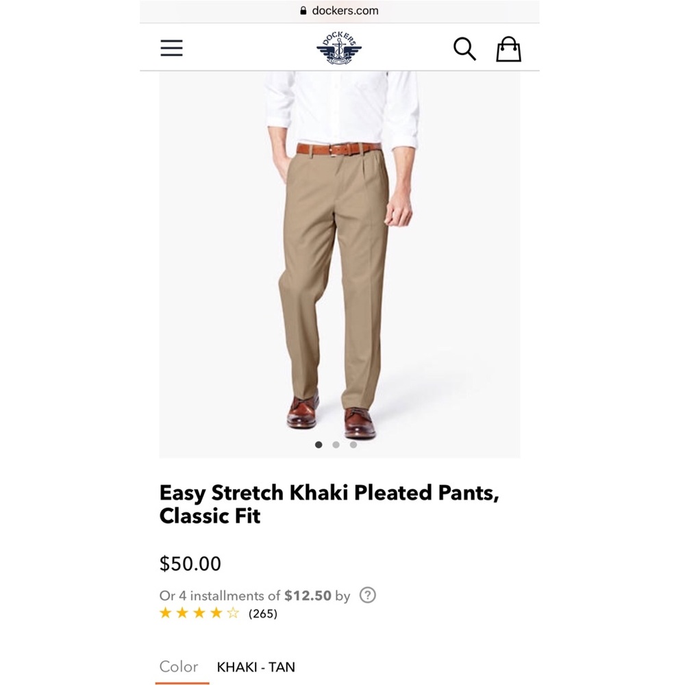 Men Docker Khakis